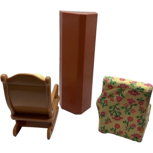 Fisher Price Loving Family Dollhouse Furniture Rocking Chair Armchair Book Shelf - Picture 3 of 5